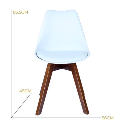 Imagem de Conjunto Mesa De Jantar Retangular 90cm X 160cm com 6 cadeiras Nozes Vertice