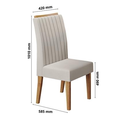 Imagem de Conjunto Mesa de Jantar Retangular Eleganza 200x90cm com Vidro e 8 Cadeiras