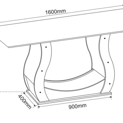 Imagem de Conjunto Mesa de Jantar Retangular Manuela 160cm X 80cm sem Vidro e 6 Cadeiras