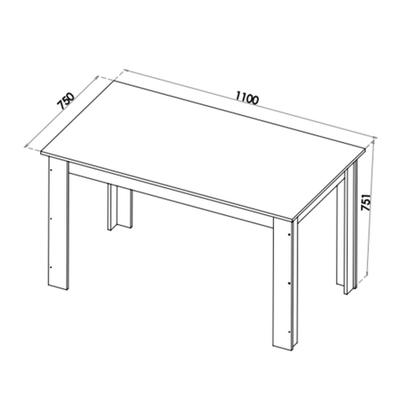 Imagem de Conjunto Mesa de Jantar Retangular Palace Mel 4 Cadeiras Sol Linho Bege