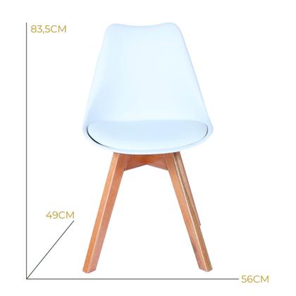 Imagem de Conjunto Mesa De Jantar Retangular Vertice 90cm x 160cm com 6 Cadeira Eames Wood Leda Design