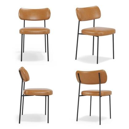 Imagem de Conjunto Mesa de Jantar Rústica Madeira Maciça com 4 Cadeiras Mona