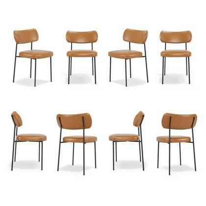 Imagem de Conjunto Mesa de Jantar Rústica Madeira Maciça com 8 Cadeiras Mona