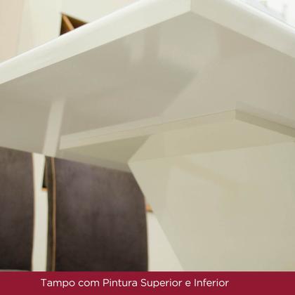 Imagem de Conjunto Mesa de Jantar Solana com Vidro e 6 Cadeiras Esther Henn - Nature/Off White/Creme