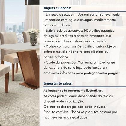 Imagem de Conjunto Mesa de Jantar Tampo MDF 6 Cadeiras Espanha Yescasa