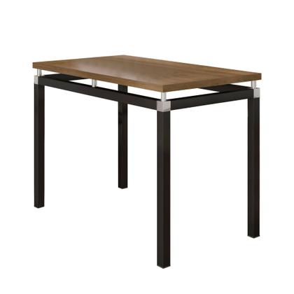 Imagem de Conjunto Mesa de Jantar Tubular com 4 Cadeiras Malva Tampo BP 91x68cm 151 Preto Fosco Assento Platina - Combo Stock