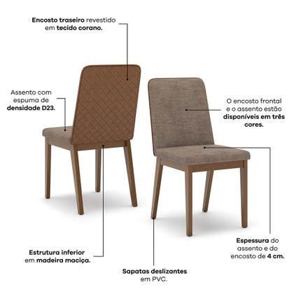 Imagem de Conjunto Mesa de Jantar Vértice Redonda com Vidro e 6 Cadeiras Pietra Henn