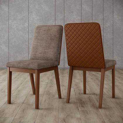 Imagem de Conjunto Mesa de Jantar Vértice Redonda com Vidro e 6 Cadeiras Pietra Henn