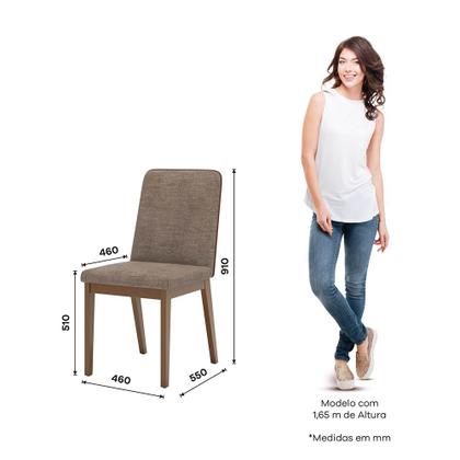 Imagem de Conjunto Mesa de Jantar Vértice Redonda com Vidro e 6 Cadeiras Pietra Henn