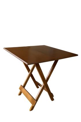 Imagem de Conjunto Mesa Dobrável 70x70 Tampo MDF e 4 Cadeiras Dobrável Retrátil