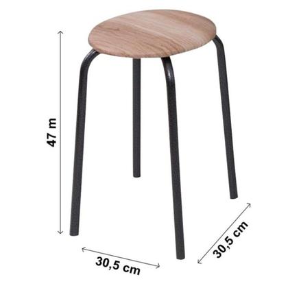 Imagem de Conjunto Mesa Dobrável 72x72cm Tampo BP com 4 Banquetas Expert