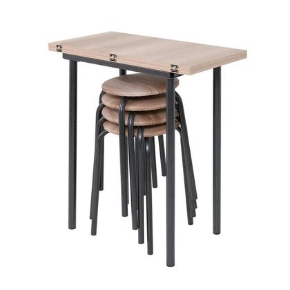 Imagem de Conjunto Mesa Dobrável 72x72cm Tampo BP com 4 Banquetas Expert