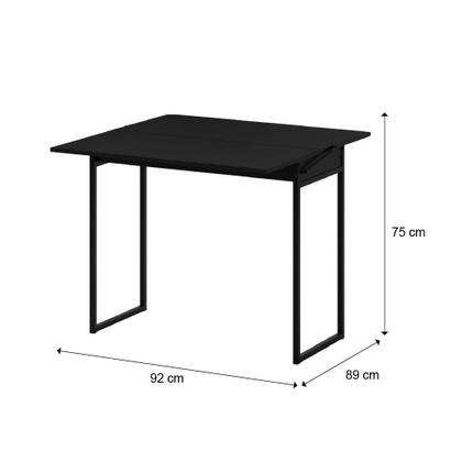Imagem de Conjunto Mesa Dobrável com 2 Banquetas Preto Carraro