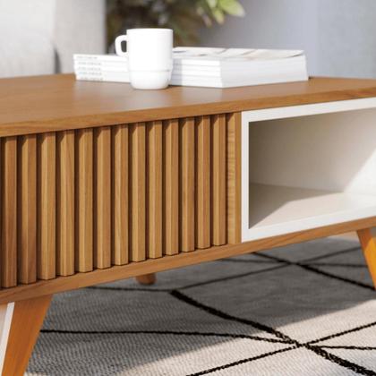 Imagem de Conjunto Mesa e Aparador Reno Freijo Off White Matte