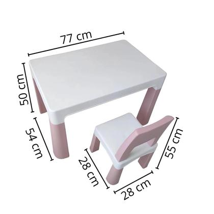 Imagem de Conjunto mesa e cadeira infantil com gaveta menina rosa
