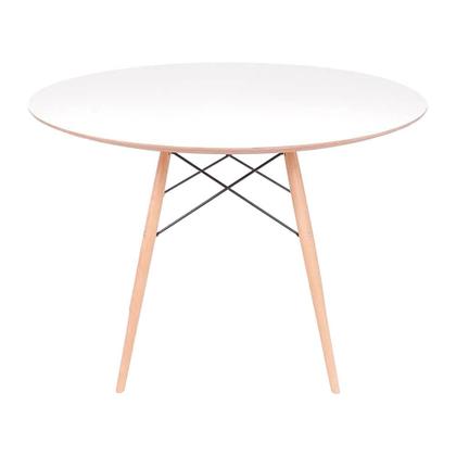 Imagem de Conjunto Mesa Eames Eiffel DSW Redonda Branca 120cm + 4 Cadeiras Eames DSW - Branca