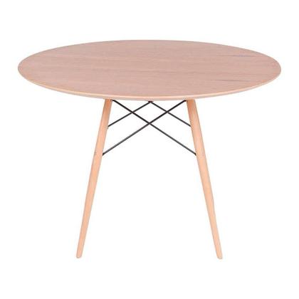 Imagem de Conjunto Mesa Eames Eiffel DSW Redonda Freijó 120cm + 4 Cadeiras Eames DSW - Cinza