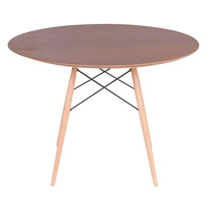 Imagem de Conjunto Mesa Eames Eiffel DSW Redonda Imbuia 120cm + 4 Cadeiras Eames DSW - Fendi