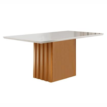 Imagem de Conjunto Mesa Elis 120cm X 90cm com 4 Cadeiras Luisa Tampo Slim Plus com Vidro