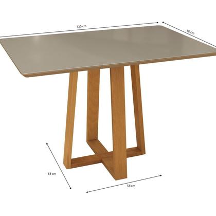 Imagem de Conjunto Mesa Elma com 4 Cadeiras Madeira Maciça