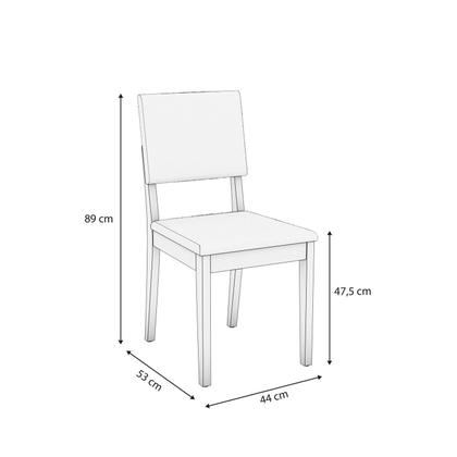 Imagem de Conjunto Mesa Elma com 4 Cadeiras Madeira Maciça