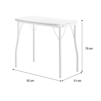 Imagem de Conjunto Mesa Extensível com 4 Banquetas Branco Carraro