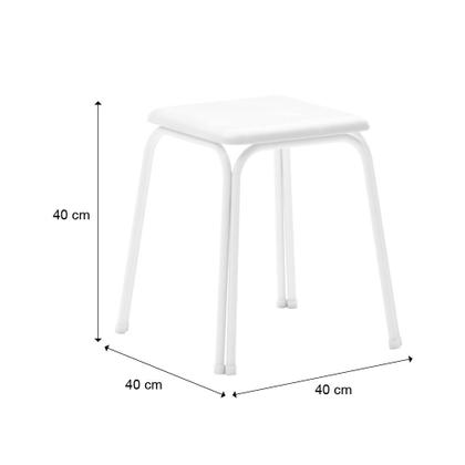 Imagem de Conjunto Mesa Extensível com 4 Banquetas Branco Carraro