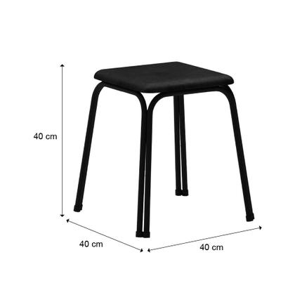 Imagem de Conjunto Mesa Extensível com 4 Banquetas Preto Carraro