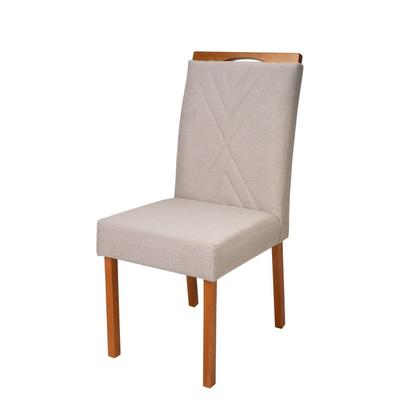 Conjunto Mesa Fortaleza com 6 Cadeiras em Madeira, Estofada e Bordada Liz Authentic Espresso Móveis Imagem de Conjunto Mesa Fortaleza com 6 Cadeiras em Madeira, Estofada e Bordada Liz Authentic Espresso Móveis