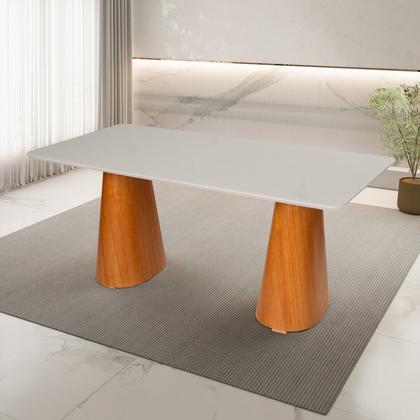Conjunto Mesa Fortaleza com 6 Cadeiras em Madeira, Estofada e Bordada Liz Authentic Espresso Móveis Imagem de Conjunto Mesa Fortaleza com 6 Cadeiras em Madeira, Estofada e Bordada Liz Authentic Espresso Móveis