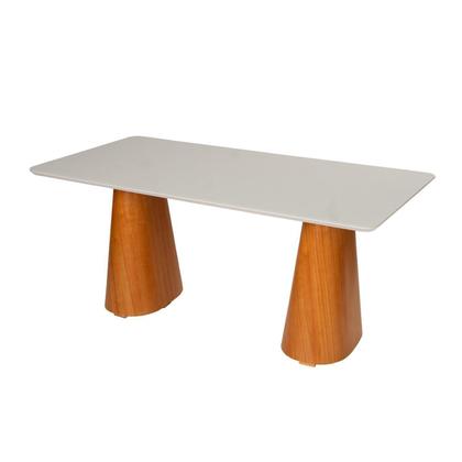 Conjunto Mesa Fortaleza com 6 Cadeiras em Madeira, Estofada e Bordada Liz Authentic Espresso Móveis Imagem de Conjunto Mesa Fortaleza com 6 Cadeiras em Madeira, Estofada e Bordada Liz Authentic Espresso Móveis