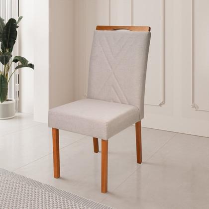 Conjunto Mesa Fortaleza com 6 Cadeiras em Madeira, Estofada e Bordada Liz Authentic Espresso Móveis Imagem de Conjunto Mesa Fortaleza com 6 Cadeiras em Madeira, Estofada e Bordada Liz Authentic Espresso Móveis