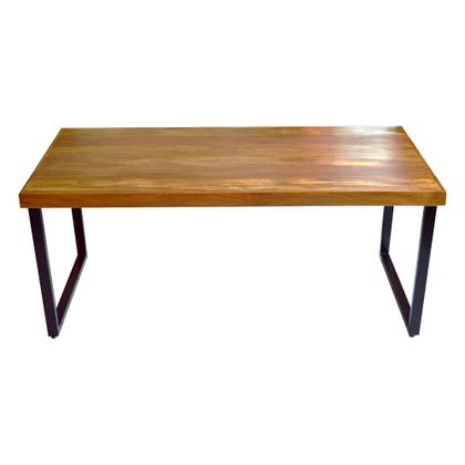 Imagem de Conjunto Mesa Industrial Bernardo 1,20m Ferragem Preta com 2 Bancos Industrial Bernardo