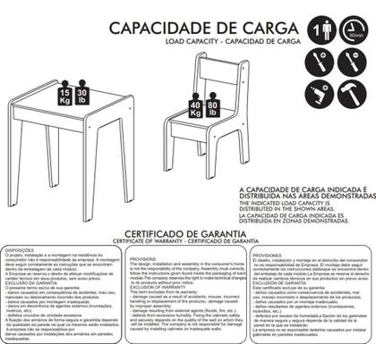 Imagem de Conjunto Mesa Infantil C 2 Cadeiras MDF Diana Branco Rosa Ofertamo