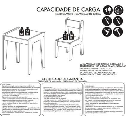 Imagem de Conjunto  Mesa Infantil Com 2 Cadeiras MDF Diana Branco Brilho Ofertamo