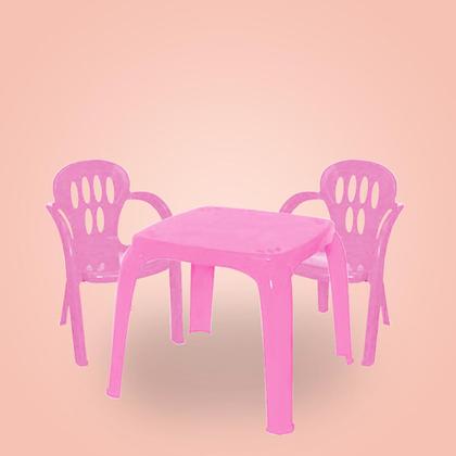 Imagem de Conjunto Mesa Infantil Com 4 Cadeiras Atividades Alimentação Para Crianças