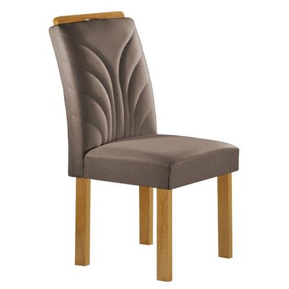 Imagem de Conjunto Mesa Isadora 120cmx90cm com 4 Cadeiras Carolina Tampo Smart Plus com Vidro