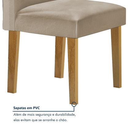 Imagem de Conjunto Mesa Isadora 120cmx90cm com 4 Cadeiras Luisa Tampo Smart Plus com Vidro