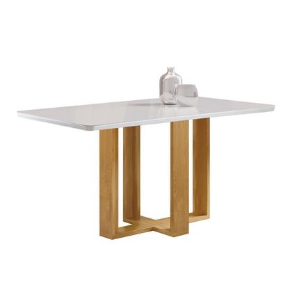 Imagem de Conjunto Mesa Isadora 120cmx90cm com 4 Cadeiras Luisa Tampo Smart Plus com Vidro