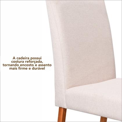 Imagem de Conjunto Mesa Itália com 4 Cadeiras Madeira Maciça e Estofada Bella Espresso Móveis