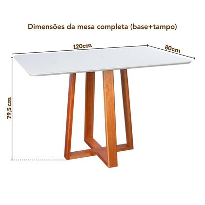 Imagem de Conjunto Mesa Itália com 4 Cadeiras Madeira Maciça e Estofada Bella Espresso Móveis