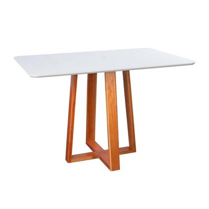 Imagem de Conjunto Mesa Itália com 4 Cadeiras Madeira Maciça e Estofada Bella Espresso Móveis