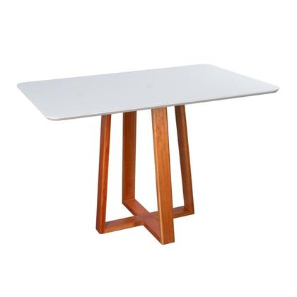 Imagem de Conjunto Mesa Itália com 4 Cadeiras Madeira Maciça e Estofada Bella Espresso Móveis