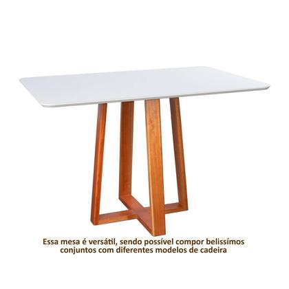 Imagem de Conjunto Mesa Itália com 4 Cadeiras Madeira Maciça e Estofada Bella Espresso Móveis