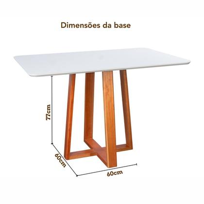 Imagem de Conjunto Mesa Itália com 4 Cadeiras Madeira Maciça e Estofada Bella Espresso Móveis