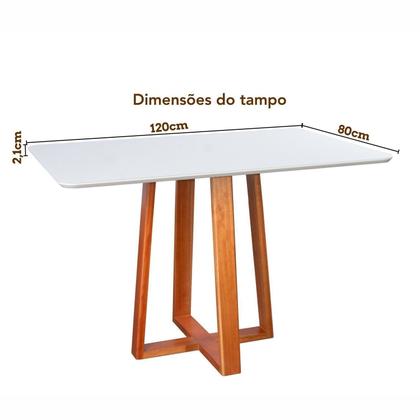 Imagem de Conjunto Mesa Itália com 4 Cadeiras Madeira Maciça e Estofada Bella Espresso Móveis