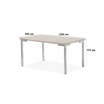 Imagem de Conjunto Mesa Iza 120x90cm Tampo MDF/Vidro 4 Cadeiras Natani