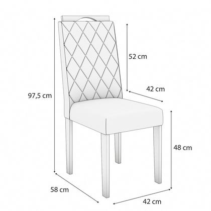 Imagem de Conjunto Mesa Jade com 4 Cadeiras 105cm X 105cm X 80cm