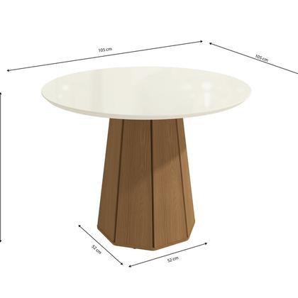 Imagem de Conjunto Mesa Jade com 4 Cadeiras 105cm X 105cm X 80cm