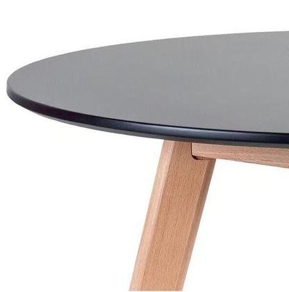 Imagem de Conjunto Mesa Jantar Leda 90 Cm + 4 Cadeiras Leda Preta